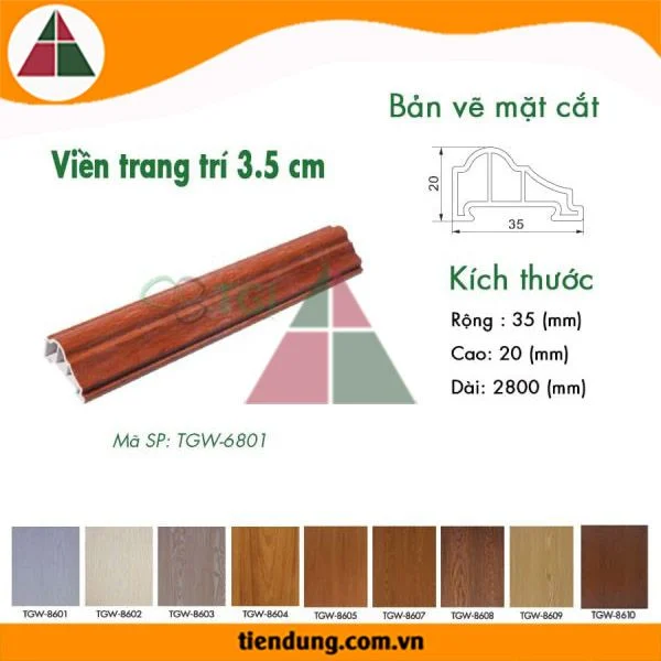 Phào chỉ tường 3.5 phân